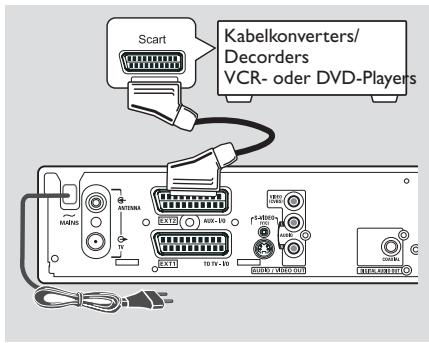 PHILIPS DVDR610 - Zweite SCART-Buchse (EXT2-AUX-I/O) verwenden - 1