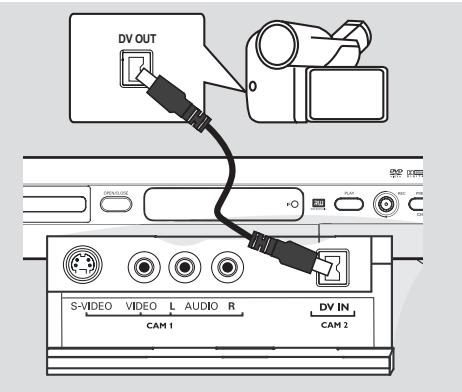 PHILIPS DVDR610 - Anschlieben eines Camcorders an die vorderen Buchsen - 1