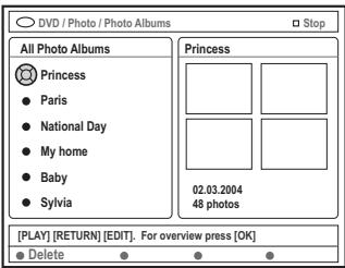 PHILIPS DVDR610 - Modification de l'ordre des images dans un album - 1