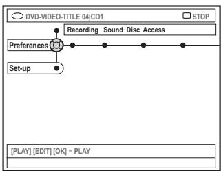 PHILIPS DVDR616 - Accès aux options Préférences - 1