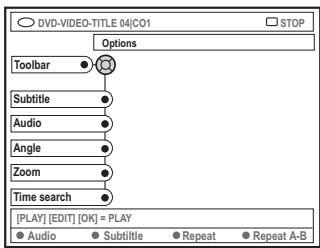PHILIPS DVDR616 - Verwendendes Symbolleistenoptionen - 1