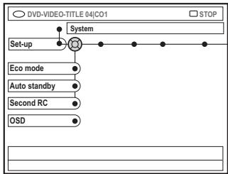 PHILIPS DVDR616 - Zugreifen auf die Setup-Optionen - 2