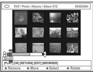 PHILIPS DVDR616 - Modification de l'ordre des images dans un album - 2