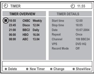 PHILIPS DVDR616 - Programmieren von Aufnahmen mit dem ShowView® System - 1