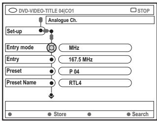 PHILIPS DVDR616 - Recherche manuelle des chaînes TV - 1