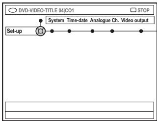 PHILIPS DVDR616 - Zugreifen auf die Setup-Optionen - 1