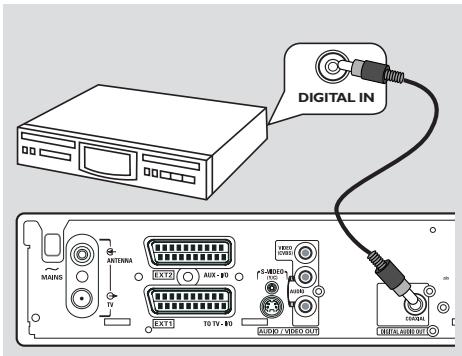 PHILIPS DVDR616 - Digitale Audio-Ausgangsbuchsen verwenden - 2