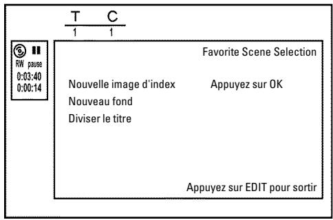 PHILIPS DVDR730 - Modification de l'image indexée - 1