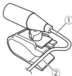 PIONEER DEH-3900BT - Pour installer l'appareil sur le pare-soileil - 1