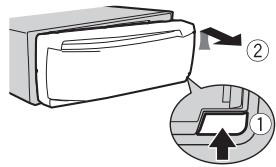 PIONEER DEH-3900BT - Retrait de la face avant - 1