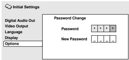 PIONEER DV 454 - Use the number buttons to enter your existing password, then press ENTER. - 1