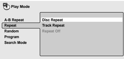 PIONEER DV 454 - Select a repeat play option. - 2