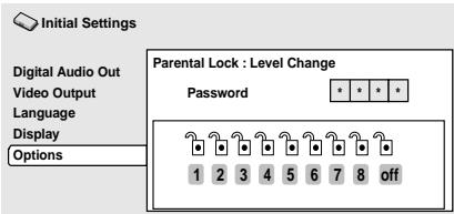 PIONEER DV 454 - Use number buttons to enter your password, then press ENTER. - 1