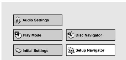 PIONEER DV 454 - Select 'Setup Navigator'. - 1