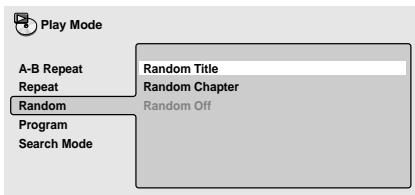 PIONEER DV 454 - Select a random play option. - 1