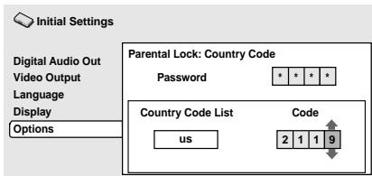 PIONEER DV 454 - Select a country code. - 2