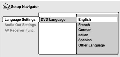 PIONEER DV 454 - Select a DVD language. - 1