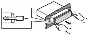 PIONEER MVH-X380BT - Removing the unit (installed with the supplied mounting sleeve) - 2