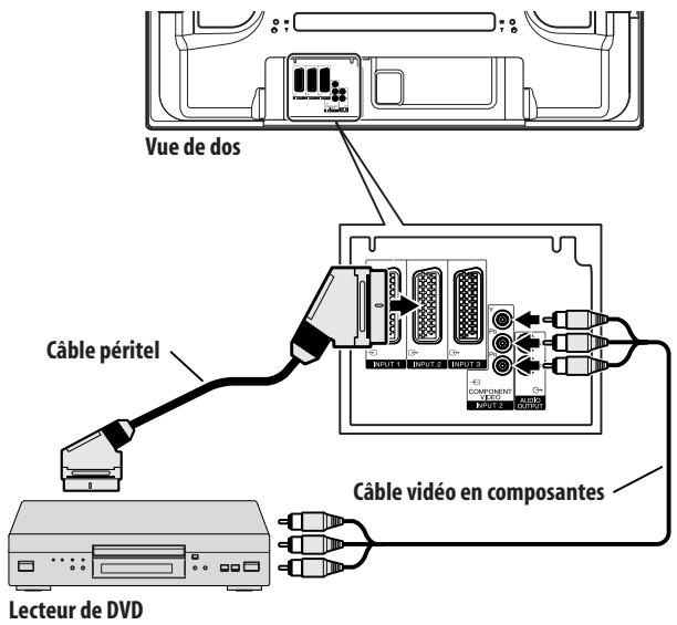 PIONEER PDP-4270XD - Connexion d'un lecteur de DVD - 1