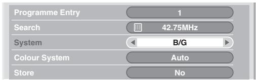 PIONEER PDP-4270XD - Setting up analogue TV channels manually - 3