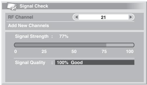PIONEER PDP-4270XD - Checking signal strength - 1