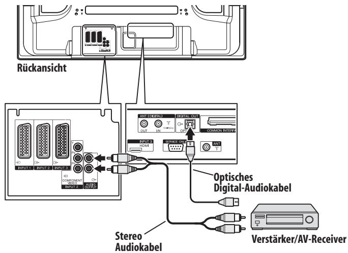 PIONEER PDP-4270XD - Anschluss eines Verständerkers/AV-Receivers - 1