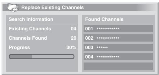 PIONEER PDP-4270XD - Select "Replace Existing Channels" (/ then ENTER). - 1