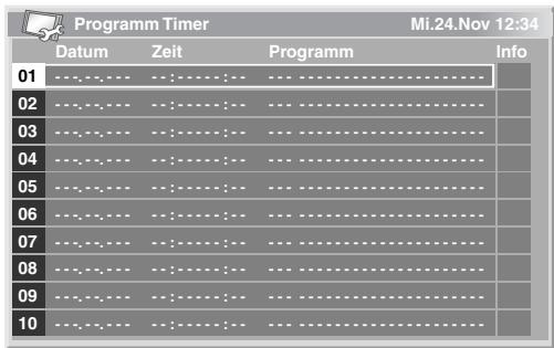 PIONEER PDP-4270XD - Timer manuell programmieren - 1