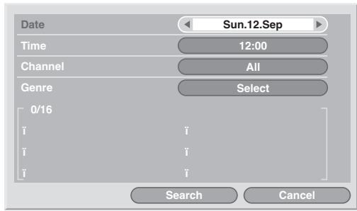 PIONEER PDP-4270XD - EPG Search - 1