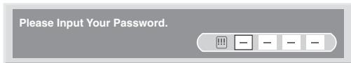 PIONEER PDP-4270XD - Entering a password - 1