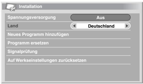 PIONEER PDP-4270XD - Neuwahl eines Lands - 1