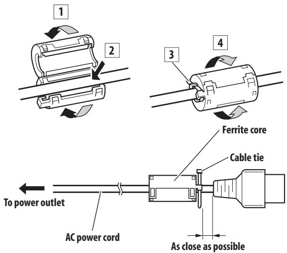 PIONEER PDP-4270XD - Attaching the ferrite core - 1
