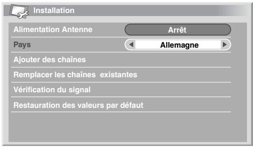 PIONEER PDP-4270XD - Nouvelle sélection d'un pays - 1