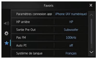 PIONEER SPH-DA110 - Enregistrement des éléments de menu - 2