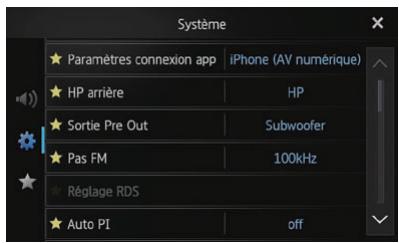 PIONEER SPH-DA110 - Enregistrement des éléments de menu - 1