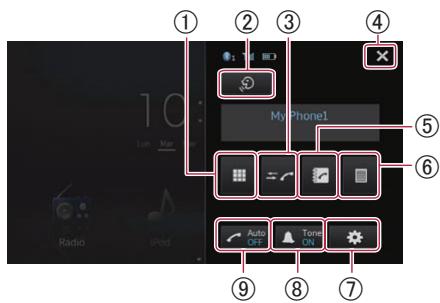 PIONEER SPH-DA110 - Utilisation des touches de l'écran tactile - 1