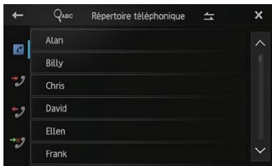 PIONEER SPH-DA110 - Tapotecz pour passer en mode de recherche alphabétique. - 1