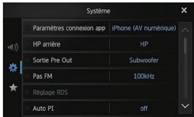 PIONEER SPH-DA110 - Personnalisation des réglages du système - 1