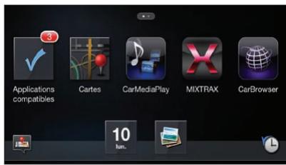 PIONEER SPH-DA110 - Tapotecz sur l'icone de l'application à utiliser. - 1