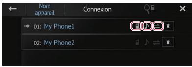 PIONEER SPH-DA110 - Tapotec le nom de l'appareil Bluetooth que vous souhaitez enregistrer. - 1
