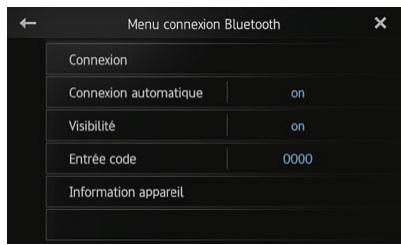PIONEER SPH-DA110 - Tapotecz [Connexion] sur le « Menu connexion Bluetooth ». - 1