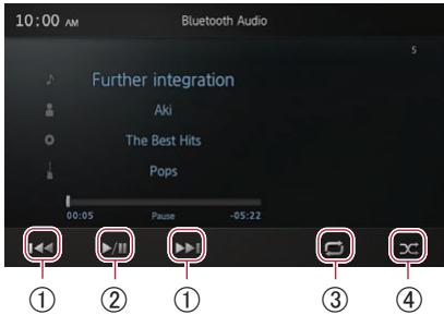 PIONEER SPH-DA110 - Utilisation des touches de l'écran tactile - 1