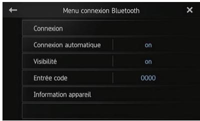 PIONEER SPH-DA110 - Tapotecz [Connexion] sur le « Menu connexion Bluetooth ». - 1