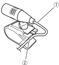 PIONEER SPH-DA120 - Legen Sie das Mikrofonkabel in die Nut. - 1