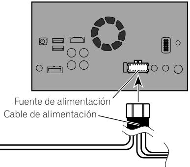 PIONEER SPH-DA120 - Conexión del cable de alimentación (2) - 1