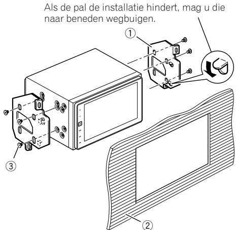 PIONEER SPH-DA120 - Installatie met gebruik van de schroefgaten aan derijkant van dit product - 2