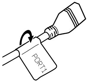 PIONEER SPH-DA120 - Apposez les étiquettes d'identification correspondant à chaque port aux câbles USB comme illustré ci-dessous. - 1
