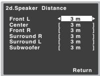 PIONEER VSX-323-K - Distance des enceintes - 2