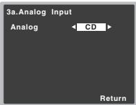 PIONEER VSX-323-K - Selectionnez 'Analog Input' sur le menu Input Assign. - 2