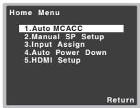 PIONEER VSX-323-K - Sélectionnez 'Auto MCACC' dans le menu d'accueil (Home), puis appuyez sur ENTER. - 1